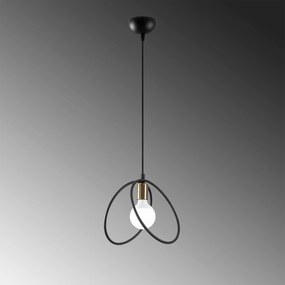 Candeeiro de Teto Circle – Preto – 24 x 24 cm