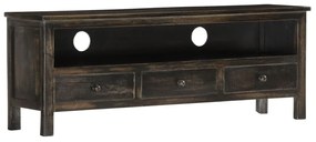 vidaXL Móvel de TV 120x30x45 cm madeira de mangueira maciça preto