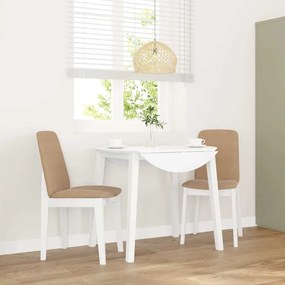 vidaXL Cadeiras de jantar com almofadões 2 pcs madeira maciça branco