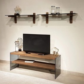 Móvel TV TV102 – Nogueira – 120 x 45 x 35 cm