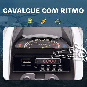 Moto 4 Elétrica 12V para Crianças com Farol Música Pneus de Suspensão Botões Avance e Retrocesso 100x65x73cm Branco