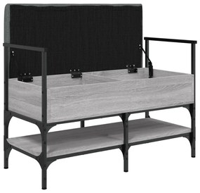 Banco sapateira 85,5x42x57,5 cm deriv. madeira cinzento sonoma