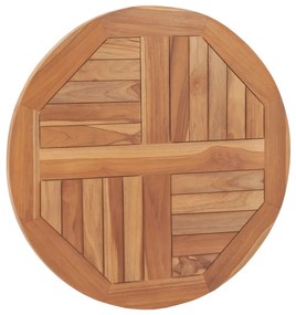 Tampo de mesa redondo 2,5 cm 60 cm madeira teca maciça