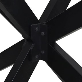 Pé de mesa de jantar em formato de aranha, preto, 150x78x(72-73) cm, a