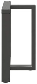 Pés para mesa de jantar em forma de T, 2 peças, antracite, 70x35x(72-7