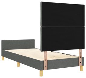 Cama vidaXL Cinza Escuro 90x190 cm em Tecido