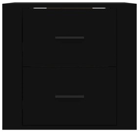 Mesa de cabeceira de parede 50x36x47 cm preto