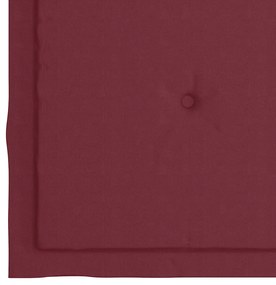 3 pcs conj. jantar dobrável exterior c/ almofadão teca maciça