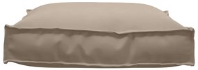 Almofada de palete para assento taupe 70x70x12 cm - Tecido Oxford