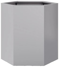 Vasos floreiras jardim 2 pcs hexagonal 46x40x45cm aço galvaniz.