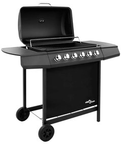 Grelhador/barbecue a gás 6 discos preto