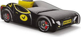 Cama Batcar 140x70 multicolorido - com colchão e estrado incluído