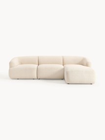 Sofá de canto modular em bouclé Sofia (4 lugares)