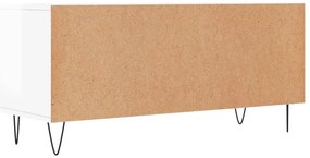 Móvel p/ TV 100x34,5x44,5 cm derivados madeira branco brilhante