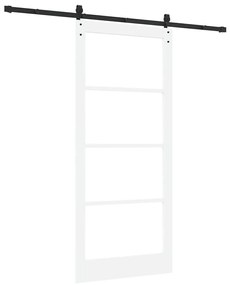 Porta Deslizante vidaXL com Conjunto de Ferragens 'ORKDAL'Branca 93x21