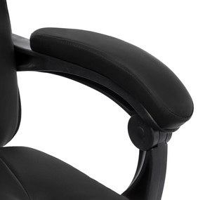 Cadeira de escritório c/ função massagem couro artificial preto