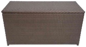 Caixa de arrumação para jardim 120x50x60 cm vime PE castanho