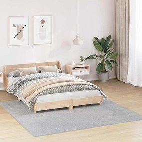 Tapete Shaggy Alta Pile Cinza 200x200 cm PP