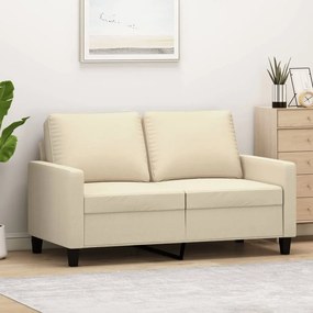 Sofá de 2 lugares tecido 120 cm cor creme