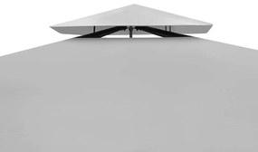 Gazebo com telhado 3 x 4 m branco creme