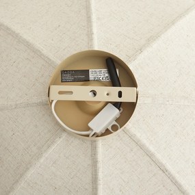 Plafon de teto Japandi em tecido bege 55cm - Haru
