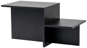 Mesa de Centro "Harmony" – Preto, 90x45x40 cm, Design Rústico Moderno