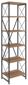 Estante Suadiye – Atlantic Pine Black – 50x180x30 cm