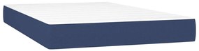 Cama box spring c/ colchão e LED 120x200 cm tecido azul