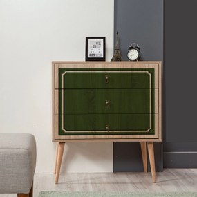 Cômoda Trio – Carvalho Sonoma – 80x90x40 cm