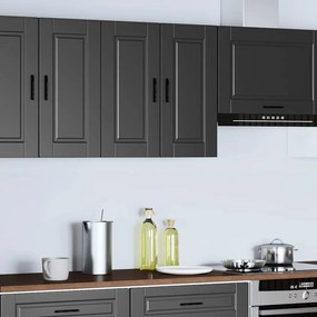 Armário de parede de cozinha Porto derivados de madeira preto