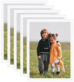 vidaXL Molduras para parede ou mesa 5 pcs 70x90 cm MDF branco