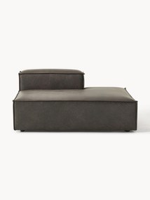Módulo chaise longue em pele Lennon
