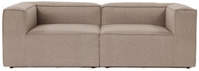 Sofá de 2 Lugares Fora – Castanho – 214x66x105 cm