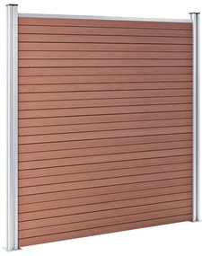 Painel de vedação para jardim 180x186 cm WPC castanho