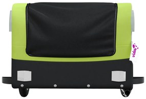 Reboque para bicicleta 30 kg ferro preto e verde