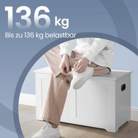 Banco com espaço de arrumação 40 x 80 x 46 cm Branco