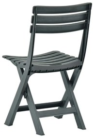 Cadeiras de jardim dobráveis 2 pcs plástico verde