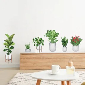 Autocolantes para o corredor - Flores em vasos