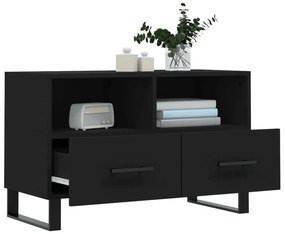 Móvel p/ TV 80x36x50 cm derivados de madeira preto