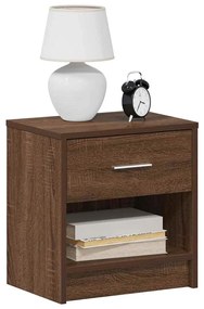 vidaXL Mesas de cabeceira 2pcs com gaveta 39x28x41cm carvalho castanho
