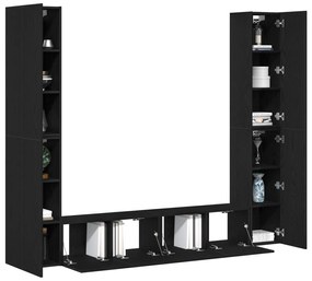 Conjunto de 6 Peças de Gabinete para Televisão vidaXL Montado na Pared