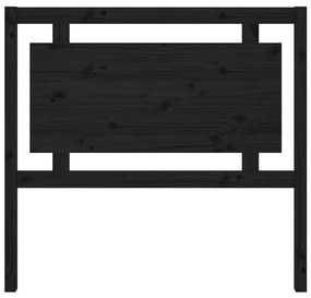 Cabeceira de cama 105,5x4x100 cm pinho maciço preto