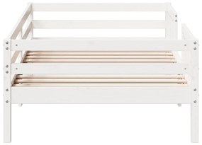 Cama sem colchão 100x200 cm madeira de pinho maciça branco