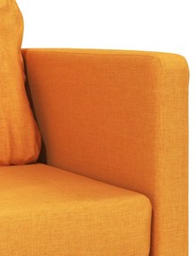 Sofá-cama sem pés 112x174x55 cm tecido amarelo-escuro