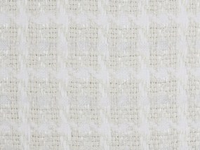 Almofada decorativa em tecido creme e branco 45 x 45 cm DOURIS Beliani