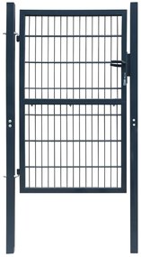 vidaXL Portão de cerca 106x248 cm aço antracite