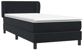 Cama box spring com colchão 90x210 cm veludo preto