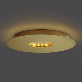 Plafon moderno dourado 40cm incl. LED regulável em 3 níveis - Morning Moderno