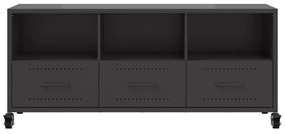Móvel de TV 100,5x39x43,5 cm aço preto