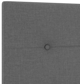 Cama vidaXL Cinza Escuro 140x200 cm Tecido